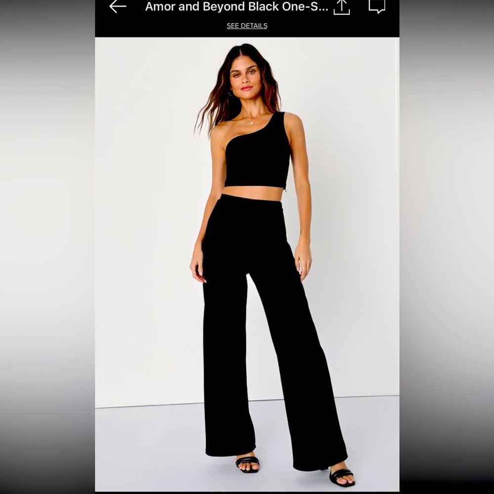 Lulu’s two piece black set- Amor and beyond NWT